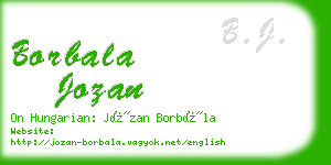 borbala jozan business card