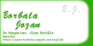 borbala jozan business card
